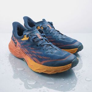 HOKA One One Speedgoat 5 Women’s 9.5B Blue Orange Trail Running Shoes